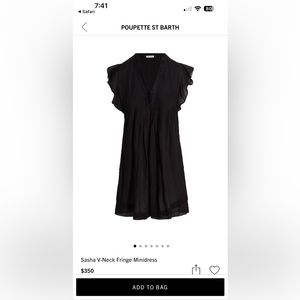 Poupette St Barth Sasha V-Neck Fringe Minidress